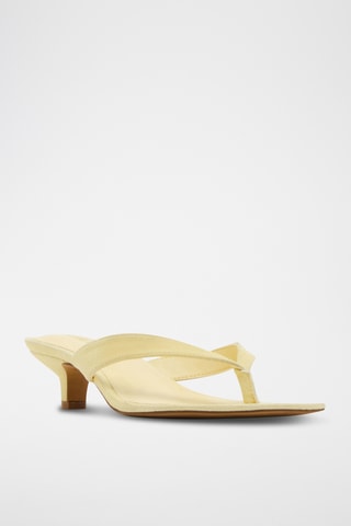 Sandales à talons en  nubuck - Jaune