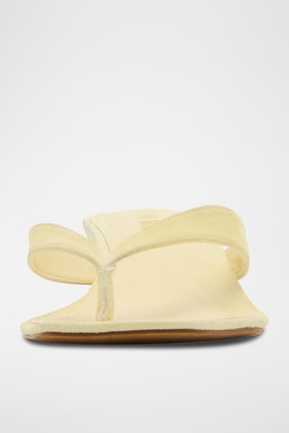 Sandales à talons en  nubuck - Jaune