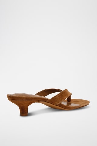 Sandales à talons en  nubuck - Marron