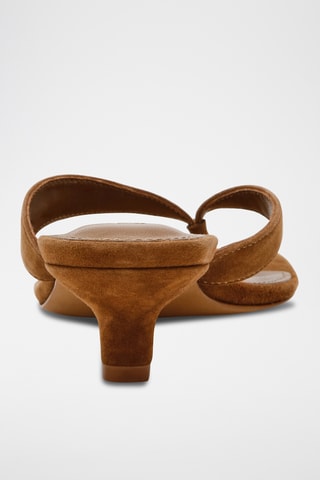 Sandales à talons en  nubuck - Marron