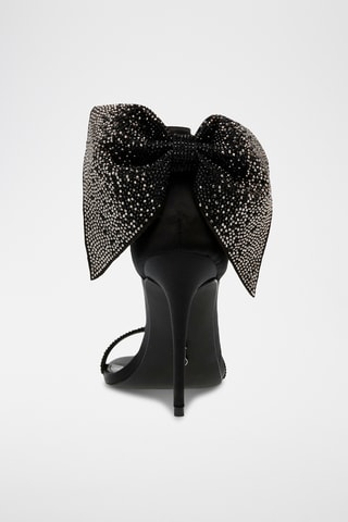 Sandales à talons en satin - Noir