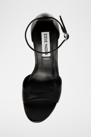 Sandales à talons en cuir - Noir