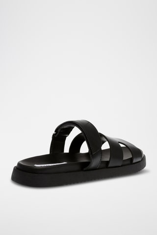 Mules en cuir - Noir