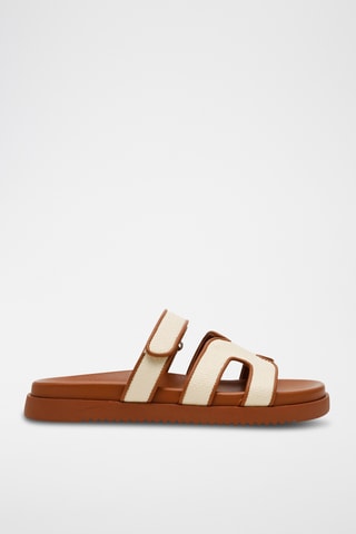 Mules - Marron et blanc