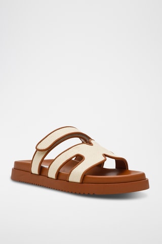 Mules - Marron et blanc