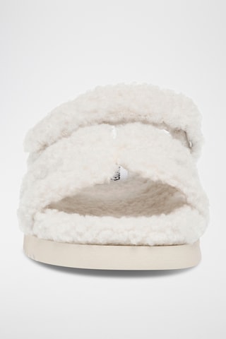 Mules fourrées - Blanc
