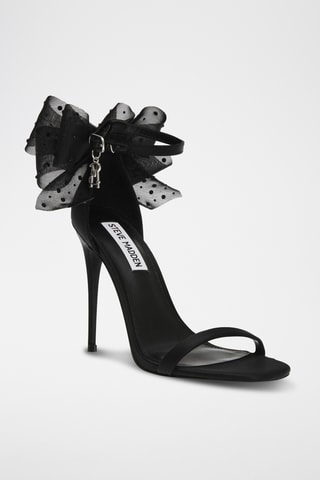 Sandales à talons en satin - Noir