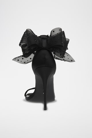 Sandales à talons en satin - Noir