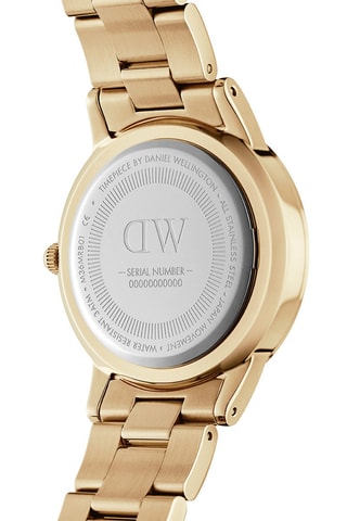 Montre à quartz en acier et plaqué or jaune Iconic Link