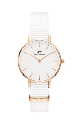 Montre à quartz en tissu et plaqué or rose Dover - 28 mm