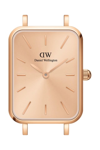 Montre à quartz en acier et plaqué or rose Unitone - 20 x 26 mm