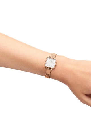 Montre à quartz en acier et plaqué or rose Studio - 22 x 22 mm ok