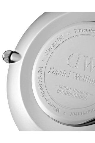 Montre à quartz en acier Sterling 36 mm - Argenté et noir