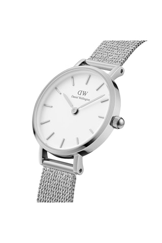 Montre à quartz en acier Pressed Sterling - 24 mm - Argenté et blanc