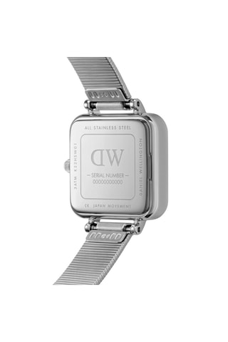 Montre à quartz en acier Studio 22 x 22 mm - Argenté et blanc