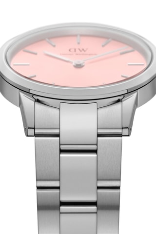 Montre à quartz en acier Iconic Link - 32 mm - Argenté et rose