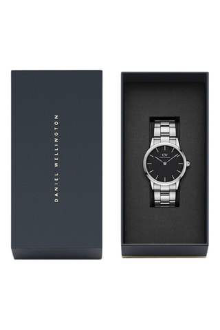 Montre à quartz en acier Iconic Link - 32 mm - Argenté et noir