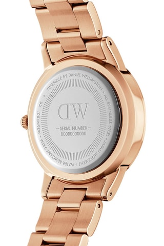 Montre à quartz en acier Iconic Link - 32 mm - Doré rose et noir