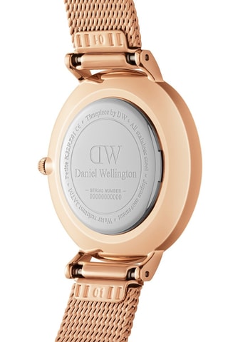 Montre à quartz en acier inoxydable Petite Roman - Doré rose et blanc