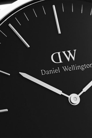 Montre à quartz en cuir Classic 36 Durham - Marron et argenté