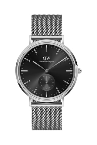 Montre à quartz en acier inoxydable Classic Multi-Eye 40 - Argenté et noir