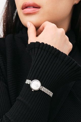 Montre à quartz en acier inoxydable Elan Lumine 22 - Argenté