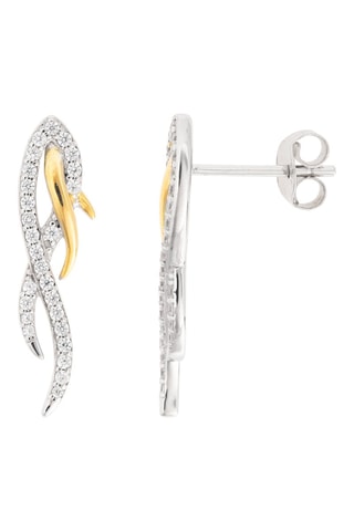 Brinco Prata e folheado de ouro amarelo