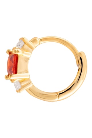 Argola Prata folheada a ouro amarelo