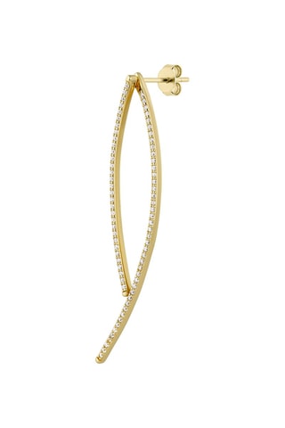 Brinco Tawa Prata banhada a ouro amarelo e zircões