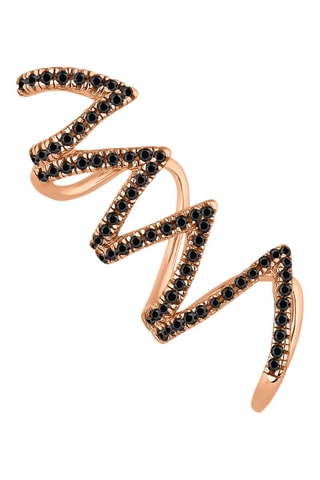 Earcuff Zulu 
Prata folheada a ouro rosa e espinelas