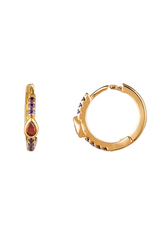 Argola Prata folheada a ouro amarelo