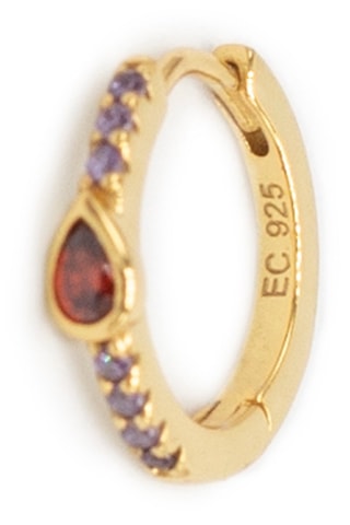 Argola Prata folheada a ouro amarelo