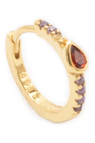 Argola Prata folheada a ouro amarelo