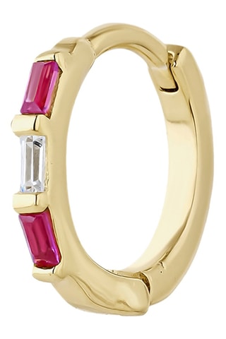 Argolas Paradis 
Prata banhada a ouro amarelo e zircões