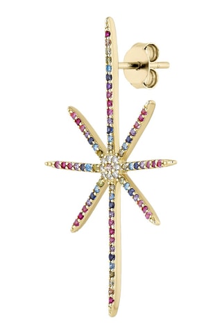 Brincos Ryku 
Prata banhada a ouro amarelo e zircões