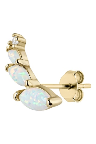 Brincos Prata banhada a ouro amarelo e opalas