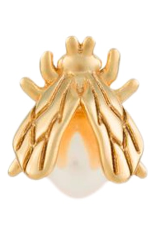 Brincos Prata banhada a ouro amarelo e pérola de água doce