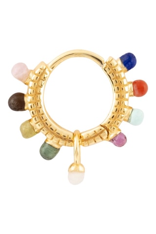 Argola Prata folheada a ouro amarelo