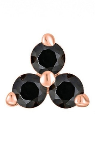 Brinco Prata banhada a ouro rosa e espinelas