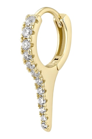 Brincos Zaba S Prata banhada a ouro amarelo e zircões