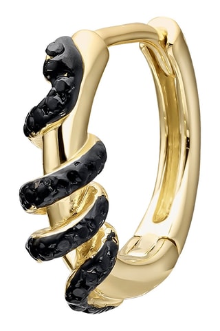 Argola Viper Hoop - Prata banhada a ouro amarelo e pedras de espinela