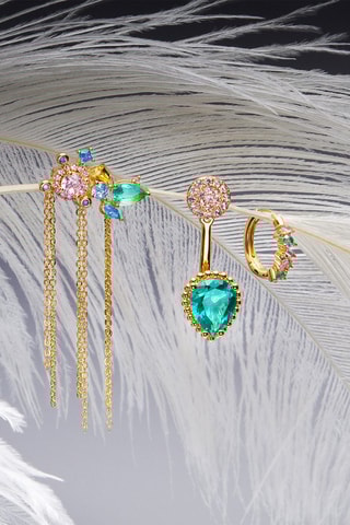 Brincos Hata - Prata, banhado a ouro amarelo