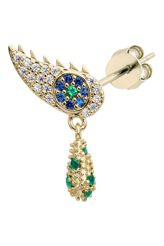 Brincos Aisha Eye - Prata banhada a ouro amarelo