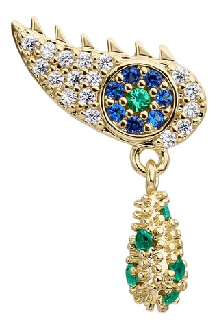 Brincos Aisha Eye - Prata banhada a ouro amarelo