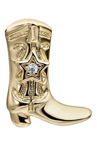 Brincos Fashion Boots - Prata banhada a ouro amarelo