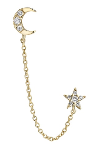 Earcuff Eclipse 
Argent plaqué or jaune et zircons