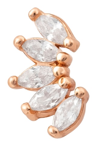 Brinco Prata banhada a ouro rosa