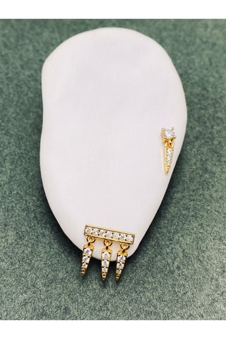 Brinco Prata banhada a ouro amarelo