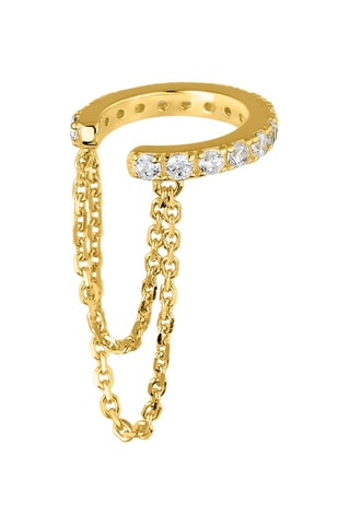 Earcuff - 
Prata  banhada a ouro fino amarelo