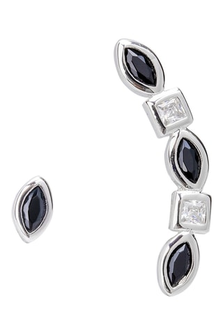 Brincos assimétricos Prata